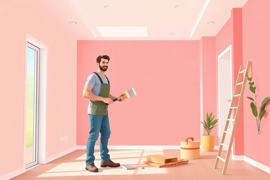 Intérieur rénové après travaux de peinture à Saint-Cyr-sur-Mer