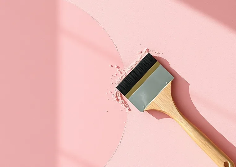 Application d'un enduit décoratif à la lisseuse sur un mur